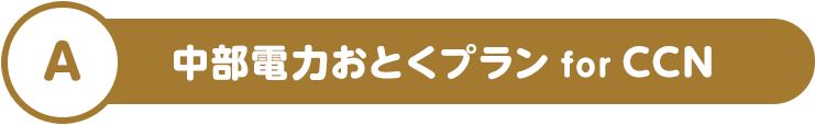 A 中部電力おとくプラン for CCN